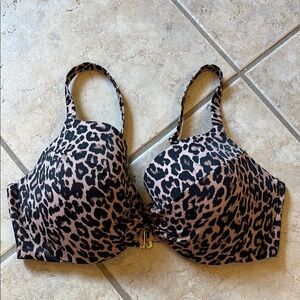 Victoria's Secret Black and Tan Bikini Top Swimwear